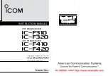 Предварительный просмотр 1 страницы Icom IC-F420 Instruction Manual