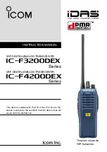 Preview for 1 page of Icom IC-F4200DEX Instructions Manual