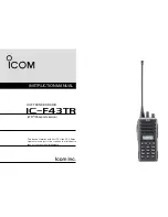 Icom IC-F43TR Instruction Manual preview