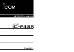 Icom IC-F4SR Instruction Manual preview