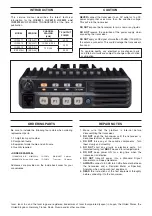 Предварительный просмотр 2 страницы Icom iC-F5012 Service Manual