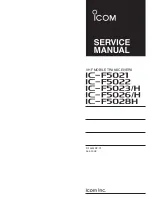 Preview for 1 page of Icom ic-f5021 Service Manual