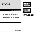 Icom IC-F5060 Series Operating Manual preview