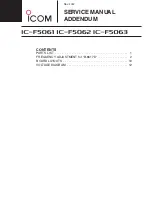 Preview for 1 page of Icom IC-F5061 Servise Manual