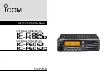 Предварительный просмотр 1 страницы Icom IC-F5062 Instruction Manual