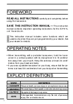 Предварительный просмотр 2 страницы Icom IC-F51 Instruction Manual