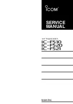 Preview for 1 page of Icom IC-F510 Service Manual