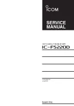 Preview for 1 page of Icom IC-F5220D Service Manual