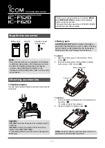 Icom IC-F52D Accessories Manual preview