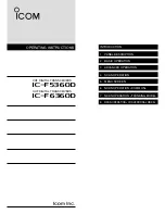 Preview for 1 page of Icom IC-F5360D Operating Instructions Manual