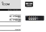 Preview for 1 page of Icom IC-F6011-67 Instruction Manual