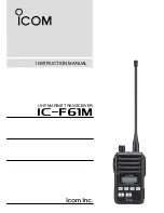 Предварительный просмотр 1 страницы Icom IC-F61M Instruction Manual