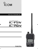 Icom IC-F61V Instruction Manual preview
