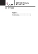 Preview for 1 page of Icom IC-F7000 Service  Manual Addendum
