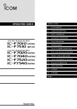 Предварительный просмотр 1 страницы Icom IC-F7010 Series Operating Manual