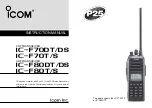 Icom IC-F70DT Instruction Manual preview