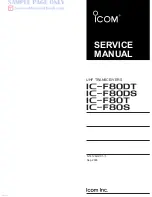 Предварительный просмотр 3 страницы Icom IC-F80DS Service  Manual Addendum