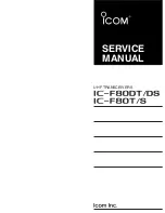 Icom IC-F80DS Service Manual preview