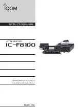 Icom IC-F8100 Instruction Manual preview