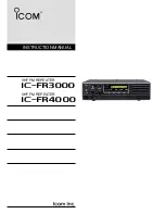 Icom IC-FR3000 Series Instruction Manual preview