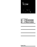 Предварительный просмотр 1 страницы Icom IC-FR3000 Series Service Manual