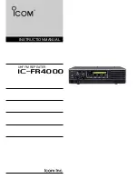 Icom IC-FR4000 Series Instruction Manual preview