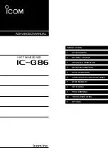 Preview for 1 page of Icom IC-G86 Advanced Manual