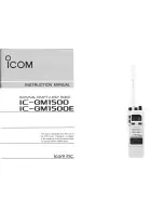 Preview for 1 page of Icom IC-GM1500 Instruction Manual