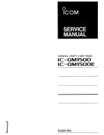 Предварительный просмотр 1 страницы Icom IC-GM1500 Service Manual