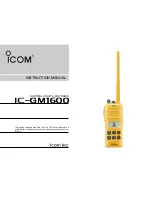 Preview for 1 page of Icom IC-GM1600 Instruction Manual