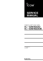 Icom IC-GM1600 Service Manual preview