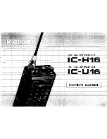 Preview for 1 page of Icom IC-H16 Owner'S Manual