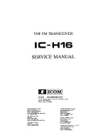 Предварительный просмотр 1 страницы Icom IC-H16 Service Manual