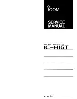 Preview for 1 page of Icom IC-H16T MKII Service Manual