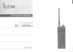 Preview for 1 page of Icom IC-H19S1 Instruction Manual