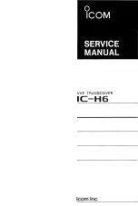 Предварительный просмотр 1 страницы Icom IC-H6 Service Manual