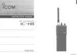 Preview for 1 page of Icom IC-H8 Instruction Manual