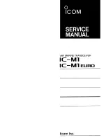 Icom IC-M1 euro Service Manual preview