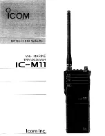 Предварительный просмотр 1 страницы Icom IC-M11 Instruction Manual