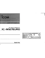 Icom IC-M127EURO Instruction Manual preview