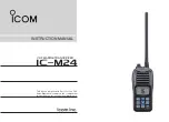 Предварительный просмотр 1 страницы Icom IC-M24 Instruction Manual