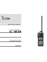 Preview for 1 page of Icom IC-M34 Instruction Manual