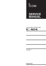 Предварительный просмотр 1 страницы Icom IC-M34 Service Manual