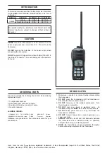 Preview for 2 page of Icom IC-M34 Service Manual