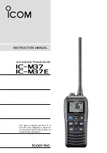 Icom IC-M37 Instruction Manual предпросмотр