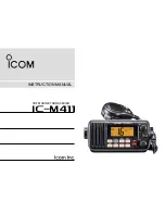 Icom IC-M411 Instruction Manual preview