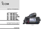 Preview for 1 page of Icom IC-M423GE Instruction Manual
