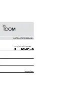 Предварительный просмотр 1 страницы Icom IC-M45A Instruction Manual