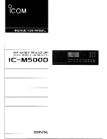 Icom IC-M500D Instruction Manual preview