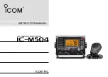 Preview for 1 page of Icom IC-M504 Instruction Manual